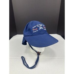 VTG Duck Key Hawks Kay Fishing Club Hat With Neck Cover And Drawstring
